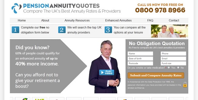 Pension Annuity Quotes